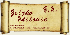 Željko Udilović vizit kartica